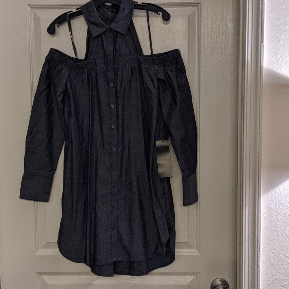 Cold-shoulder Long Sleeve mini